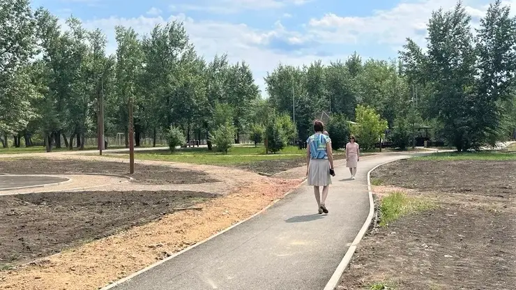 В августе завершится первый этап благоустройства сквера «Сибсталь» в Красноярске