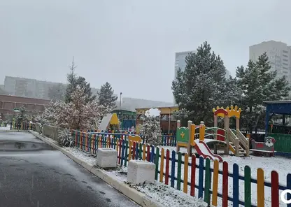 Первый снег выпал в Омске