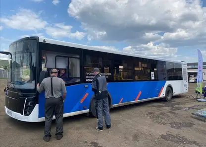 В Красноярске общественные автобусы проверили на экологичность