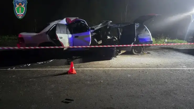 Ребёнок и трое взрослых погибли в аварии ночью на автодороге в Кузбассе