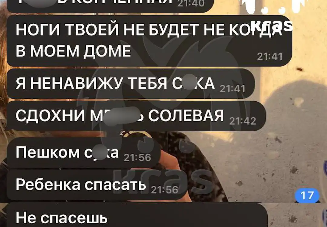 Такое сообщение написала мать Даши ей. Фото: Telegram-канал «ваша мудадаша»