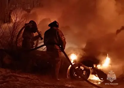 Крупный пожар в гаражах в Забайкальском крае ликвидировали местные спасатели