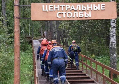Спасатели эвакуировали пенсионерку из «Красноярских Столбов»