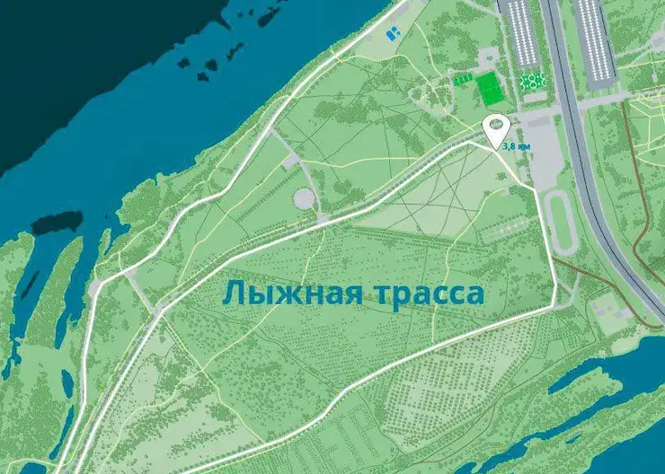 В Красноярске в ближайшее время откроется лыжная трасса на Острове Татышев