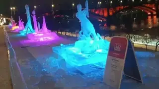 «Волшебный лёд Сибири» растаял: в Красноярске демонтируют ледяные скульптуры