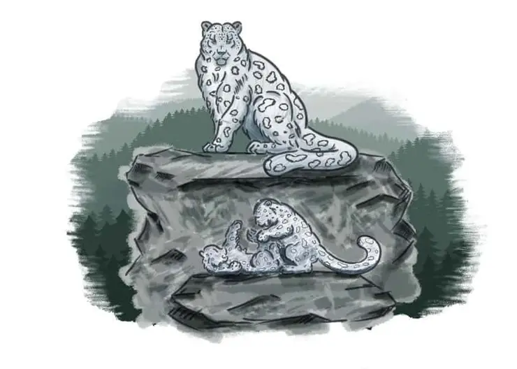 В Горно-Алтайске появится памятник самки снежного барса и двух котят