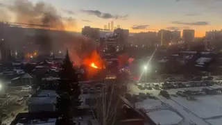 В красноярской Николаевке загорелся частный дом