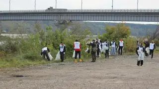 Студенты собрали почти 600 кг мусора на берегу Томи Студенты собрали почти 600 кг мусора на берегу Томи
