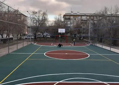 В Красноярске обустроили семь дворовых спортивных площадок