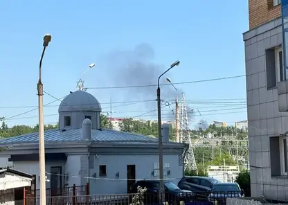 Стало известно что горит у ТЦ «Июнь» в Красноярске