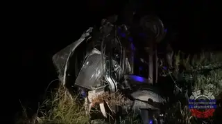 Водитель погиб в смертельном ДТП с тремя автомобилями в Красноярском крае