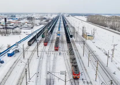 Первые 60 тяжеловесных угольных составов весом 7100 тонн отправила КрасЖД со станции Подсиний в Хакасии