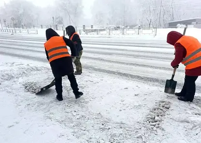 Красноярские дорожники работают круглосуточно несмотря на аномальные морозы
