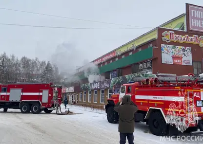 Пожарные справились с пожаром в торгового центре «МИГ» в Иркутске