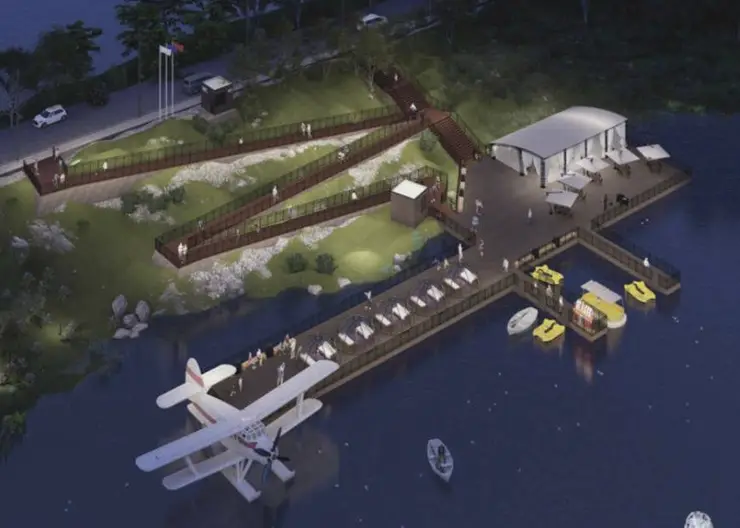 В Красноярске между «Белыми росами» и островом Отдыха появится пирс