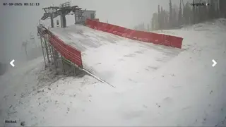Шерегеш накрыл первый снегопад