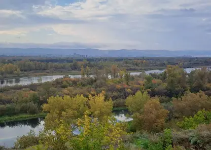 Погода Осень река вид пейзаж