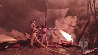 На лесопилке в Красноярском крае возник крупный пожар На лесопилке в Красноярском крае возник крупный пожар