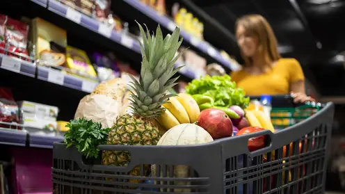 close-up-view-shopping-cart-over