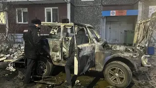 Двоих малолетних детей спасли из горящей машины на Молокова