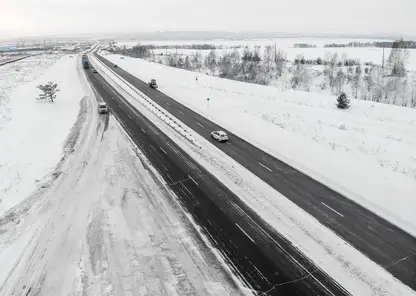 трасса дорога снег