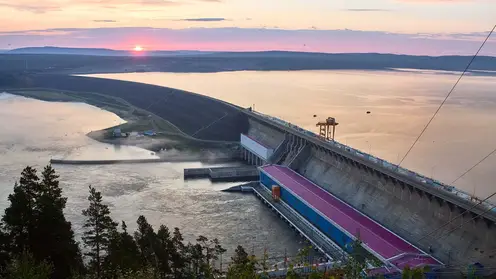 БОГЭС_вид сверху рассвет