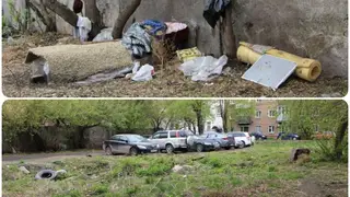 В Железнодорожном районе Красноярска на месте снесённого аварийного жилья появится сквер В Железнодорожном районе Красноярска на месте снесённого аварийного жилья появится сквер