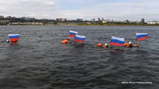 В Красноярске состоялся заплыв «моржей» по Енисею