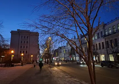 погода центр зима вечер люди город