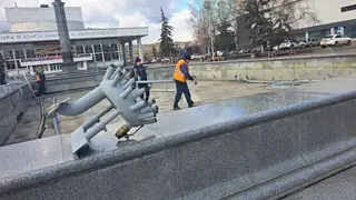 В Красноярске готовятся к запуску фонтанов к 9 мая