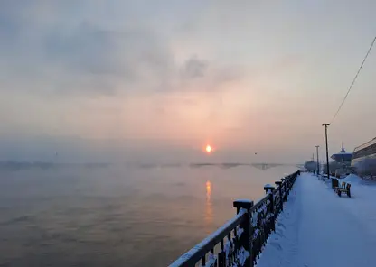 Погода енисей мороз холод река пар