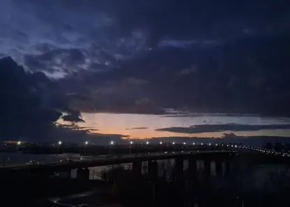 погода вечер октябрьский мост небо