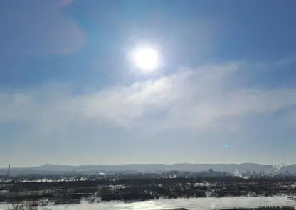 Погода солнце зима берег река небо пар
