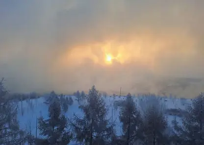 зима погода мороз туман