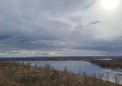 погода пасмурно река небо
