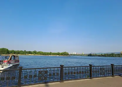 погода лодка катер енисей река набережная