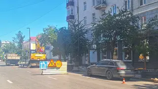 В Красноярске на две недели перекрывают часть Карла Маркса В Красноярске на две недели перекрывают часть Карла Маркса