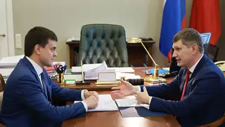 Министр экономразвития РФ Максим Решетников и Михаил Котюков обсудили социально-экономическое развитие Красноярского края