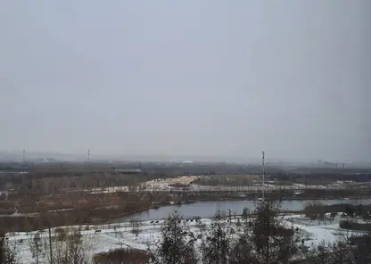 погода снег река