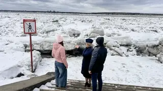 СК предупреждает об опасном льде на берегах Томи