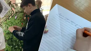 Военно-патриотический форум стартовал в Красноярске. Дети пишут бойцам СВО и плетут сети