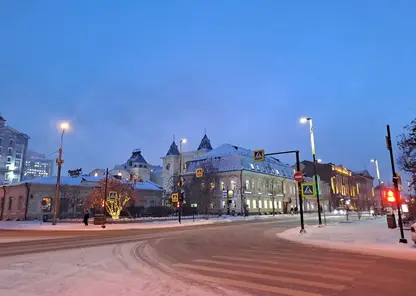 погода центр проспект Мира город зима пешеходный переход светофор