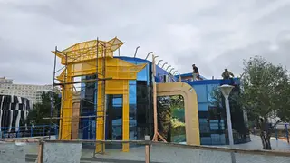 На острове Русский во Владивостоке монтируют павильон Бурятии На острове Русский во Владивостоке монтируют павильон Бурятии