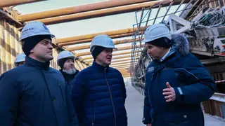 Губернатор Михаил Котюков и первый вице-спикер Совета Федерации Андрей Турчак проинспектировали строительство метро в Красноярске