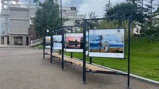 В Красноярске на Центральной набережной открылась уличная выставка «Маршруты Красноярья»