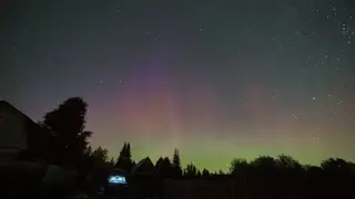 Под Красноярском удалось сфотографировать северное сияние Под Красноярском удалось сфотографировать северное сияние