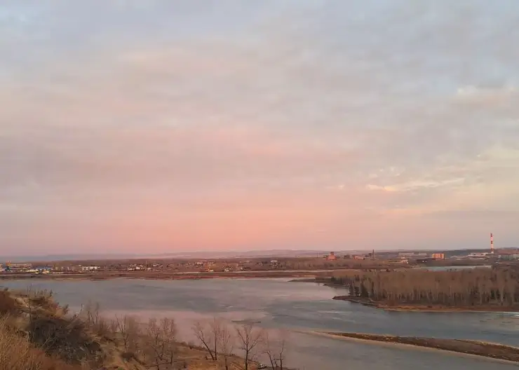 погода берег енисей река вид