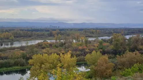 Погода Осень река вид пейзаж