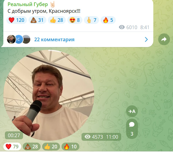 Фото: Telegram-канал «Реальный Губер»