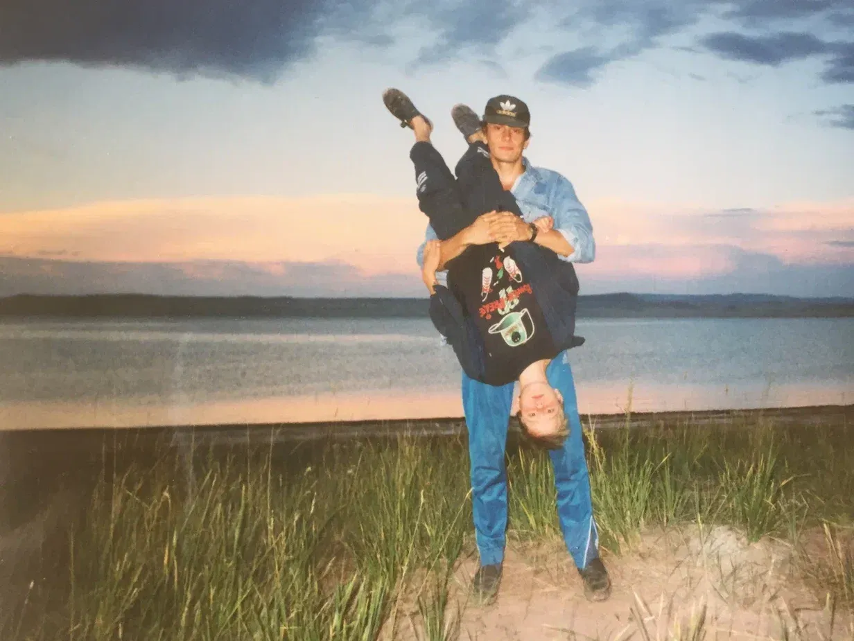 На озере Белё, примерно 1997 год
